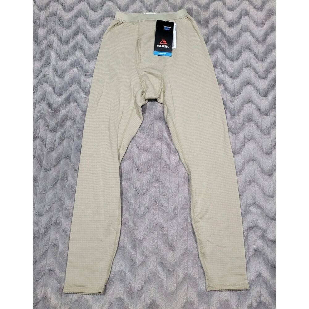 Polartec Mens XS Regular Tan Mid Weight Cold Weather Power Dry Drawers Pants NWT